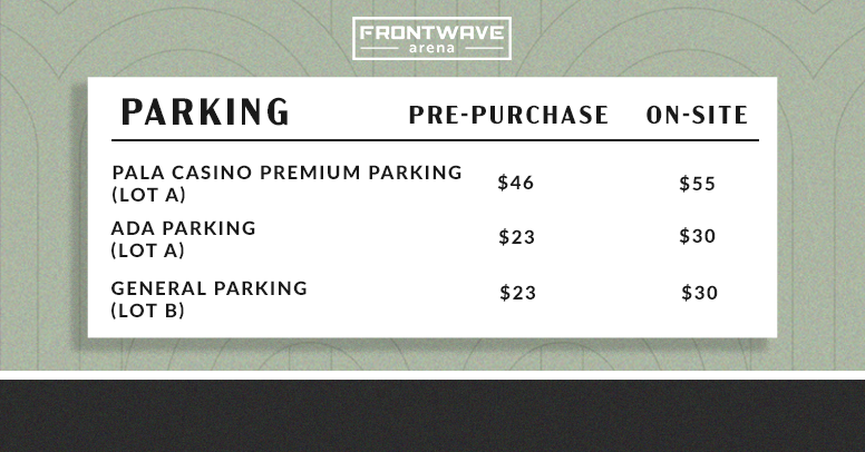 Parking | Frontwave Arena