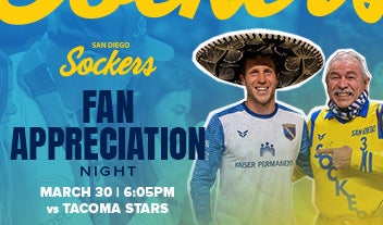 More Info for San Diego Sockers Fan Appreciation Night 